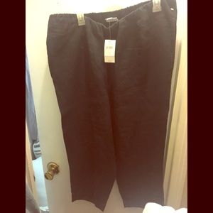 Linen Wide Leg Capri